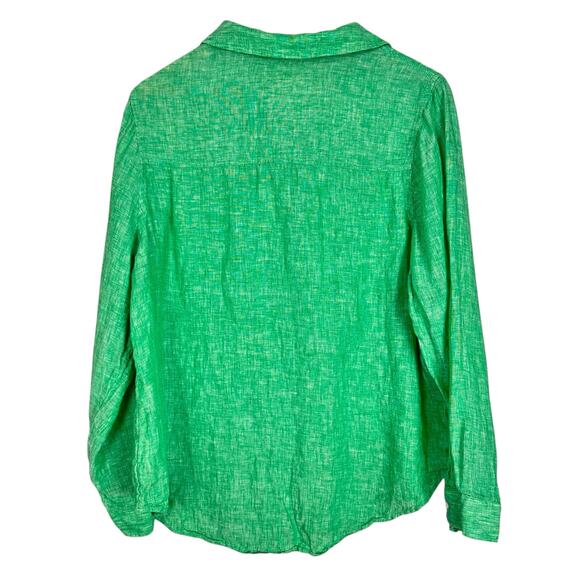 Lilly Pulitzer Sea View Button Down Breezy Linen Top Spearmint Green Size XXL - Picture 7 of 14